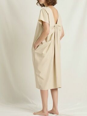 BLACK CRANE Water Fall Dress, Oyster, XS